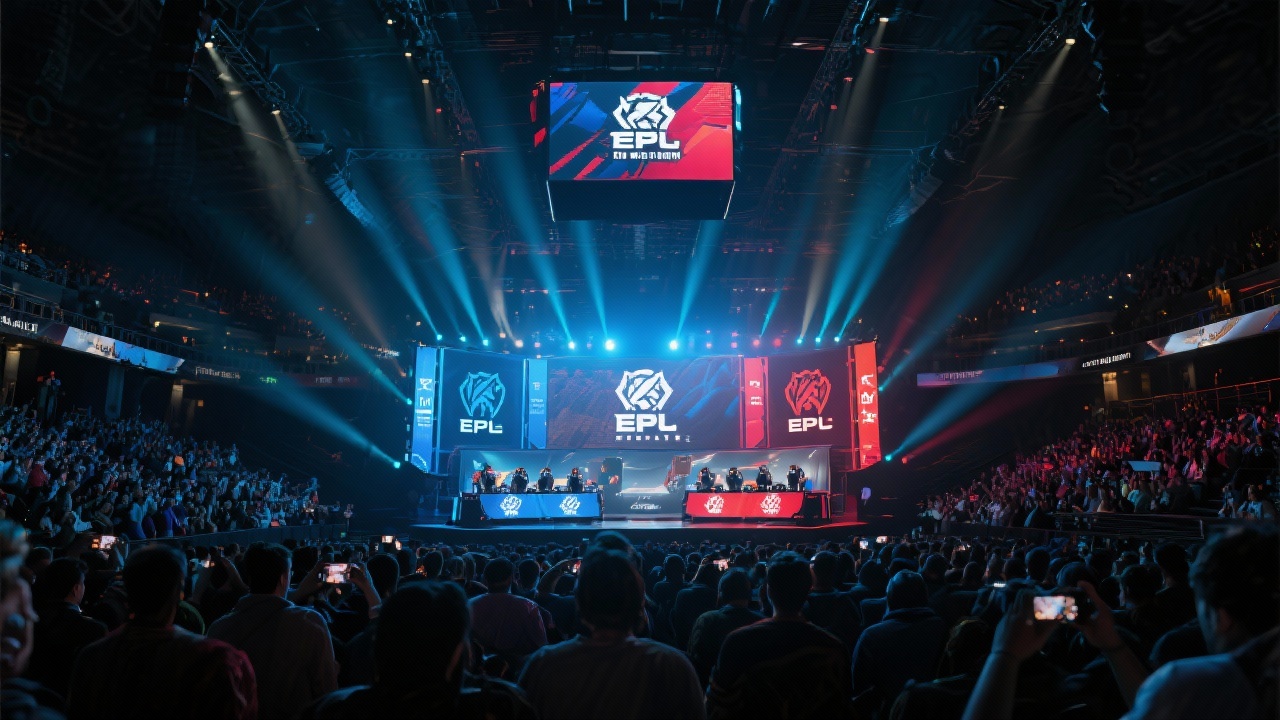 Gaming tournament setup showcasing competitive atmosphere
